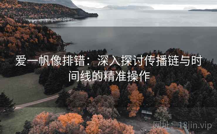 爱一帆像排错：深入探讨传播链与时间线的精准操作