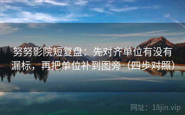 努努影院短复盘：先对齐单位有没有漏标，再把单位补到图旁（四步对照）