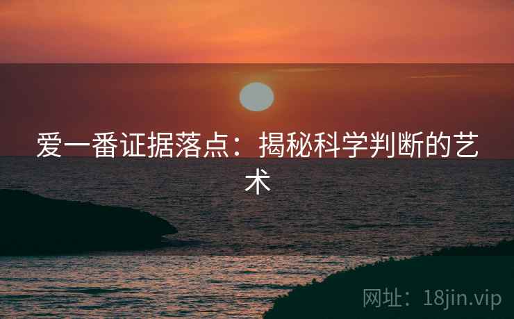 爱一番证据落点：揭秘科学判断的艺术